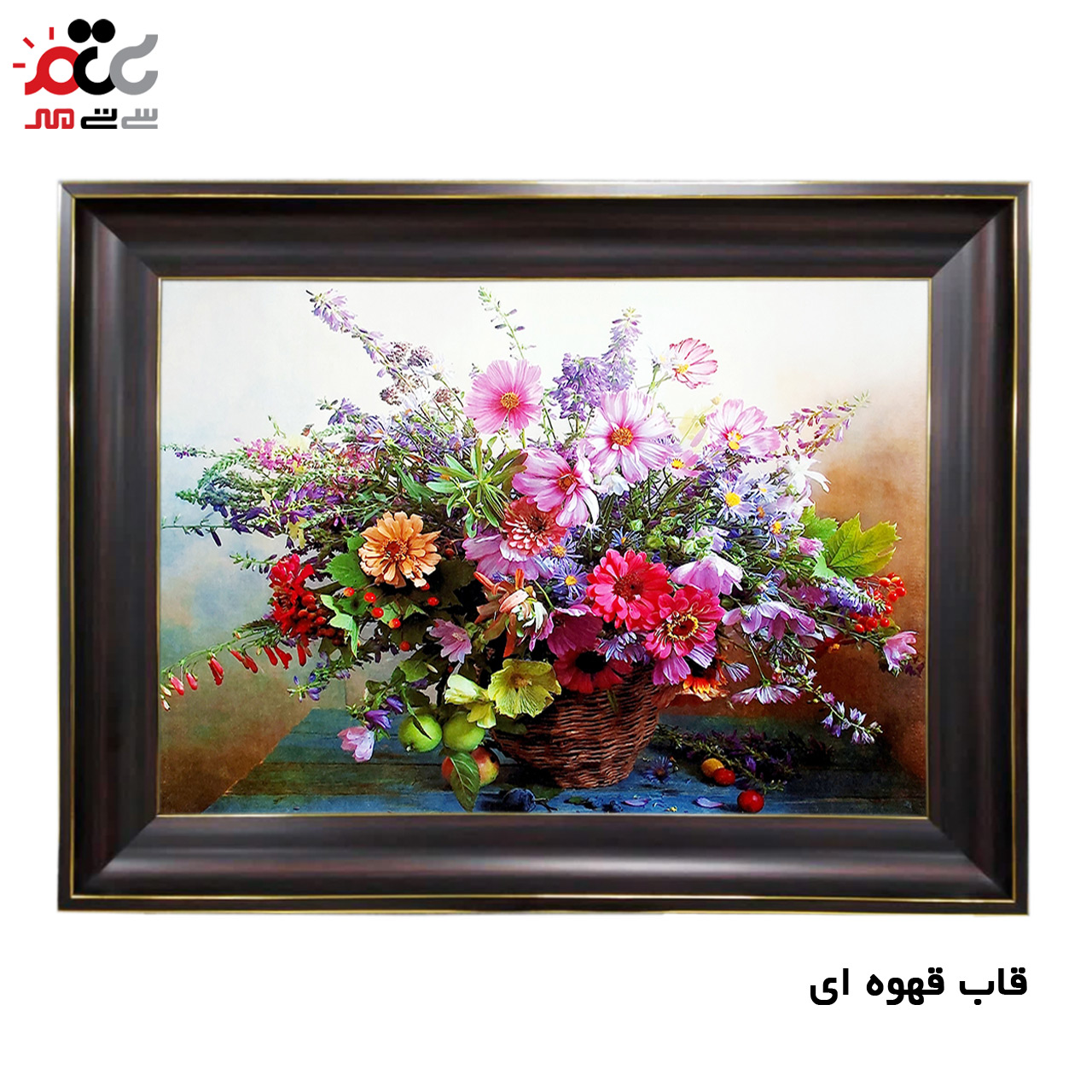 تابلو فرش چاپی طرح گل کد 12009 سایز 100×70 سانتی متری