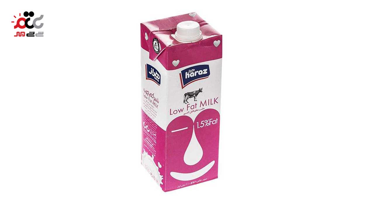  شیر کم چرب هراز حجم 1000 میلی لیتر ی