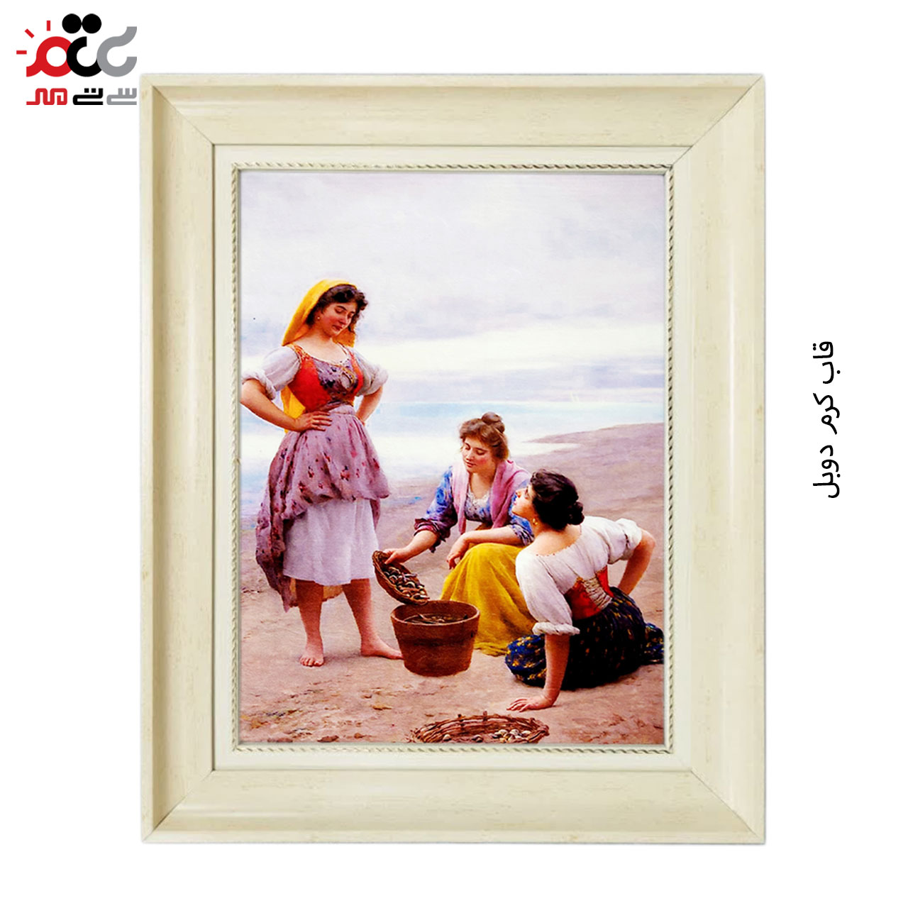 تابلو فرش چاپی طرح ساحل کد 13031 سایز 50×35 سانتی متری