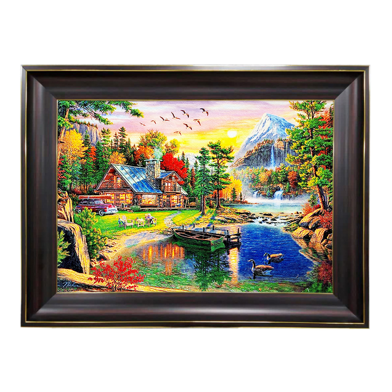 تابلو فرش چاپی طرح منظره کد 10132 سایز 60×40 سانتی متری