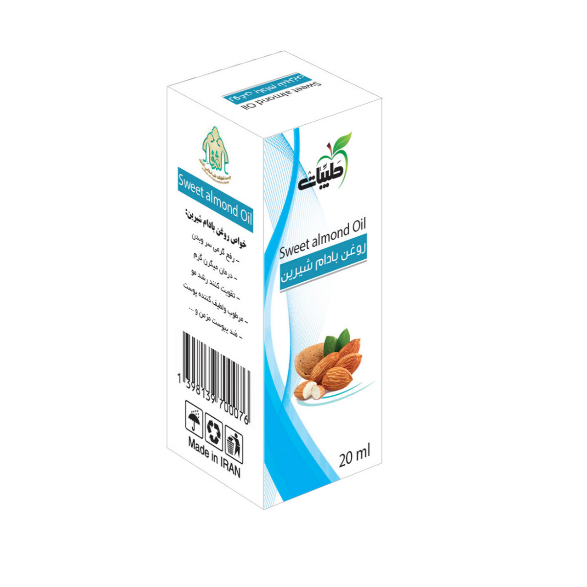 روغن بادام شیرین طیبات 20 میلی لیتری