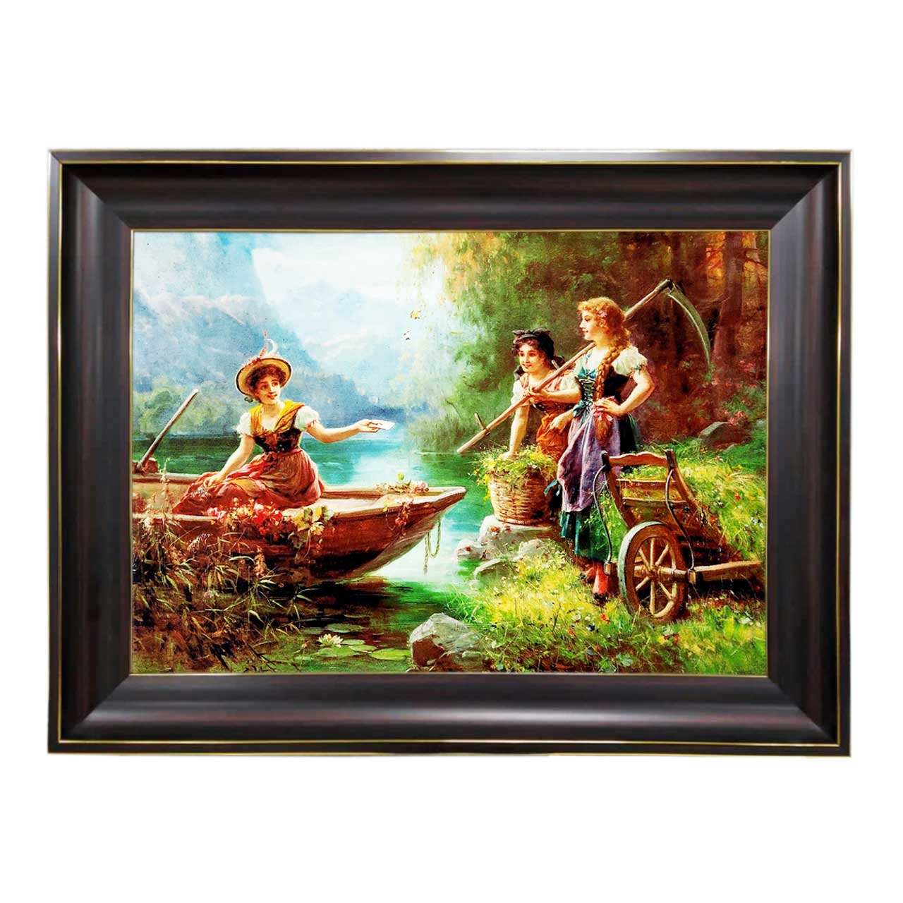 تابلو فرش چاپی طرح رودخانه کد 11031 سایز 60×40 سانتی متری