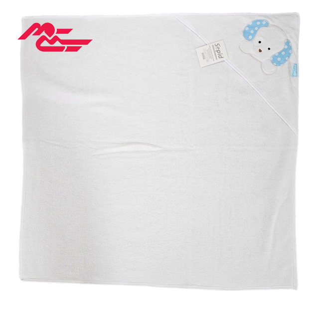 حوله تک نوزادی سپید طرح سگ