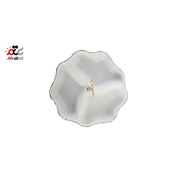 اردور خوری سرامیکی مدل سه خانه طرح لب طلایی