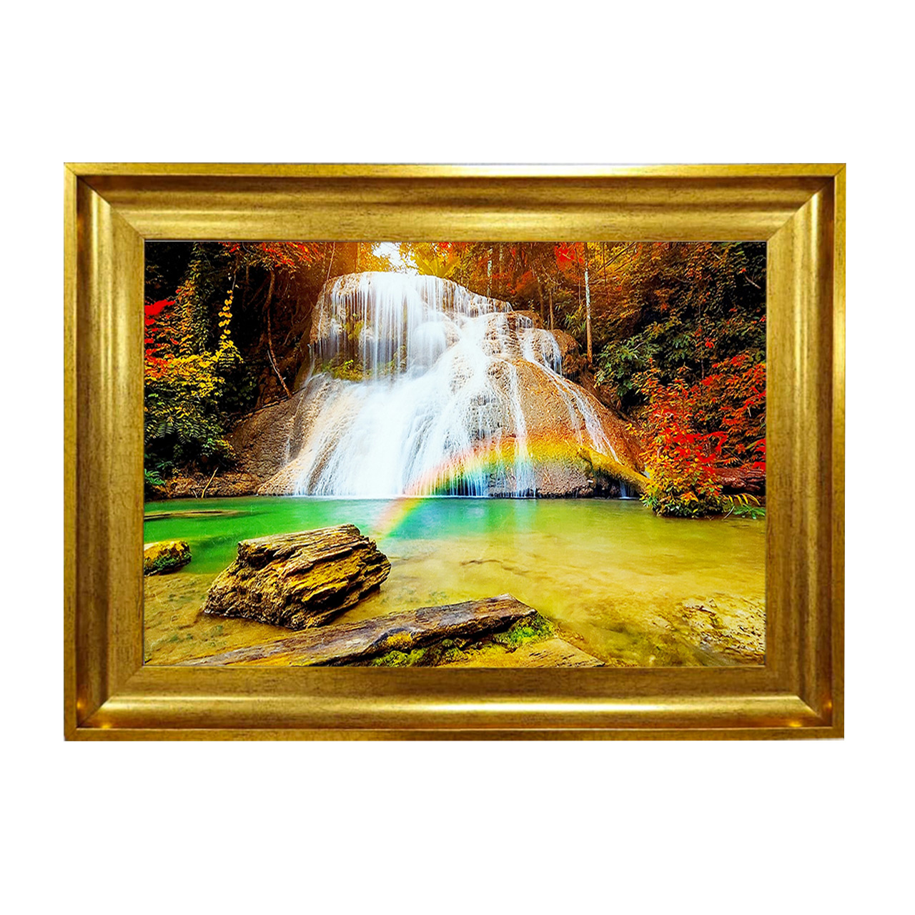 تابلو فرش چاپی طرح آبشار کد 10231 سایز 50×50 سانتی متری