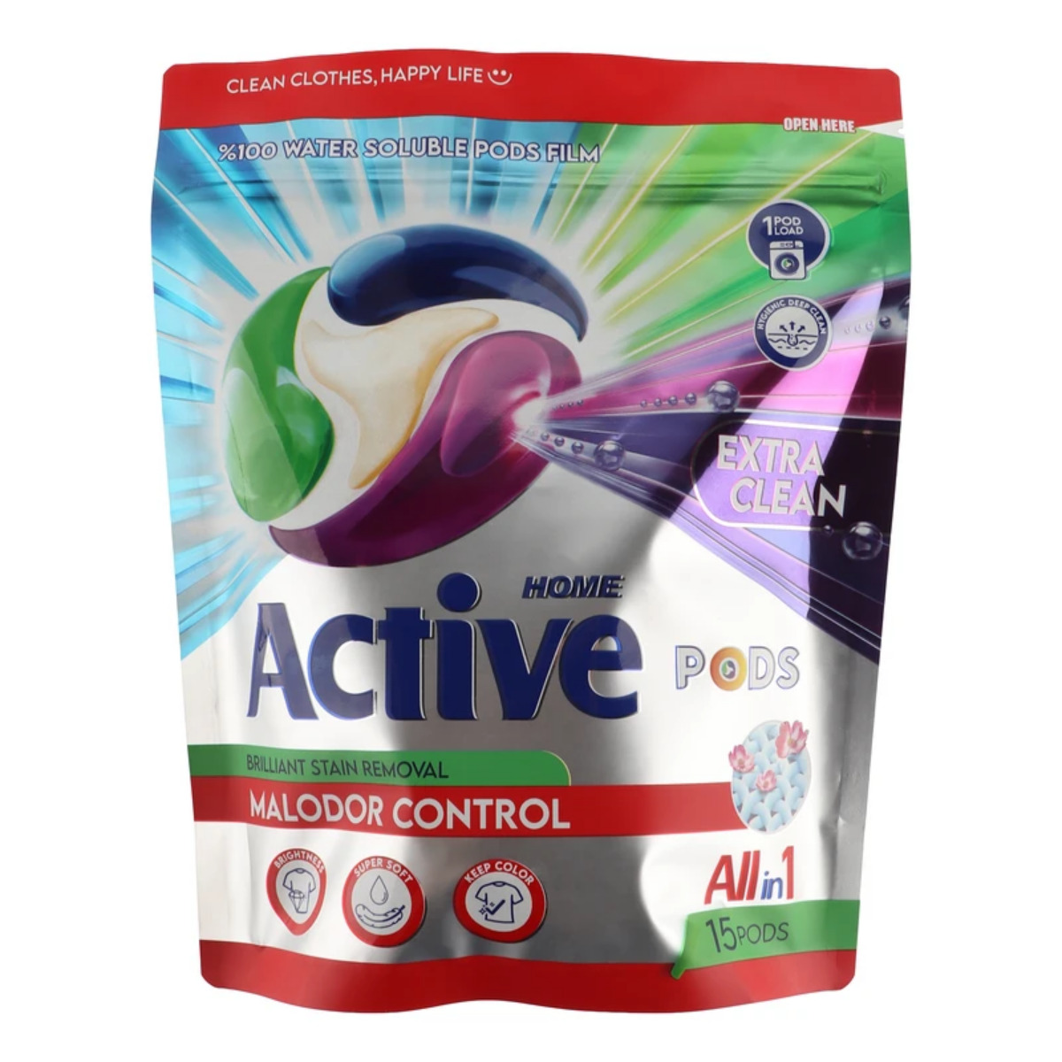 پاد ماشین لباسشویی (قرص ماشین لباسشویی ) اکتیو بسته 15 عددی