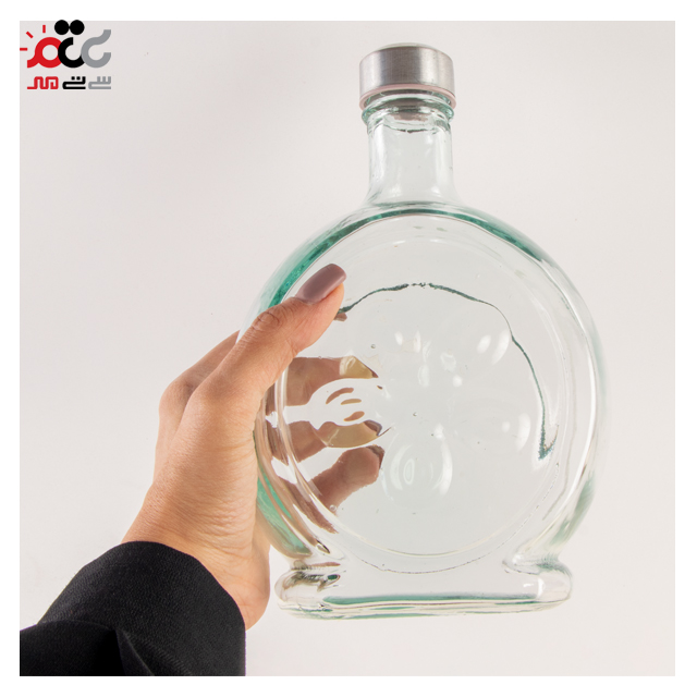 بطری آب شیشه ای طاها مدل کتابی