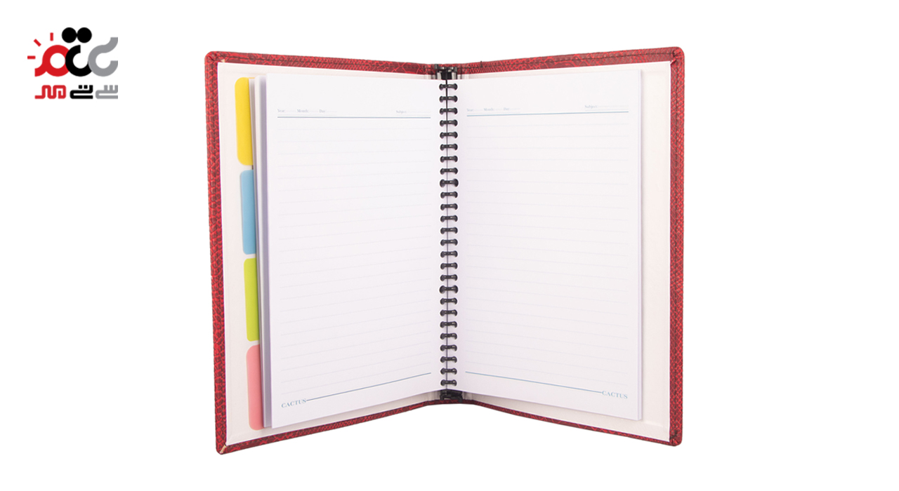 کلاسور قفل پلاستیک چرمی کاکتوس 100 برگ