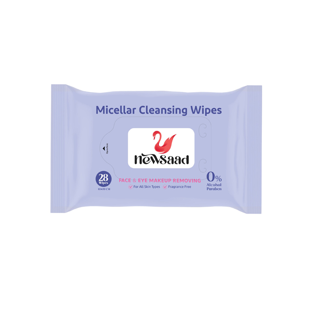 دستمال آرایش پاک کن نیوساد مدل میسلار بسته 28 عددی