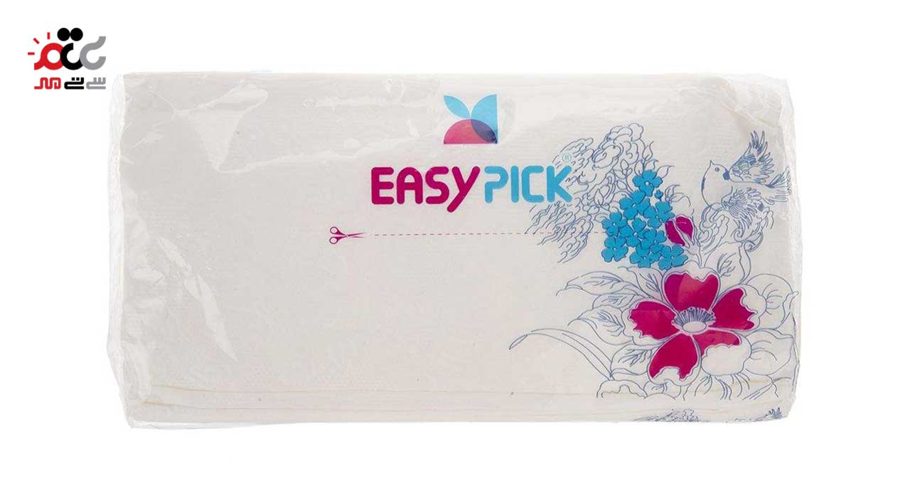 دستمال کاغذی اقتصادی ایزی پیک 100 برگ دو لایه بسته 10 عددی
