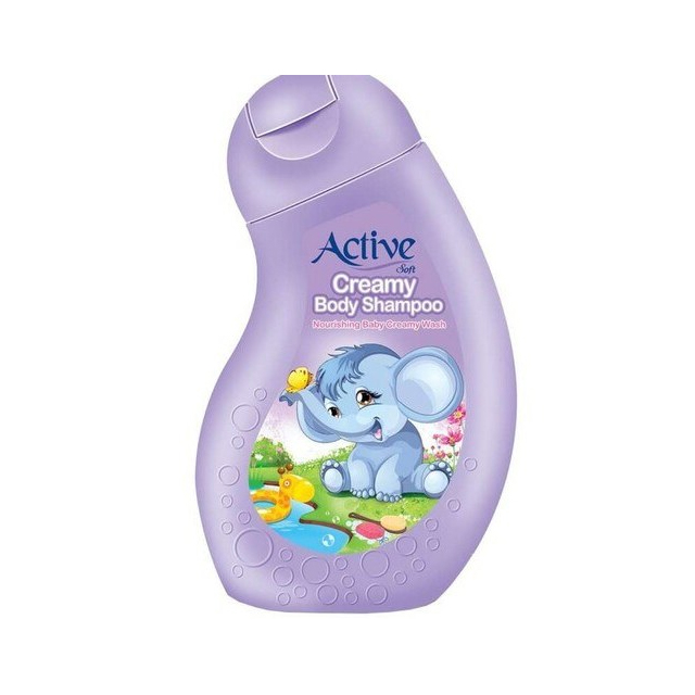 شامپو بدن کرمی بنفش بچه اکتیو 250 گرمی