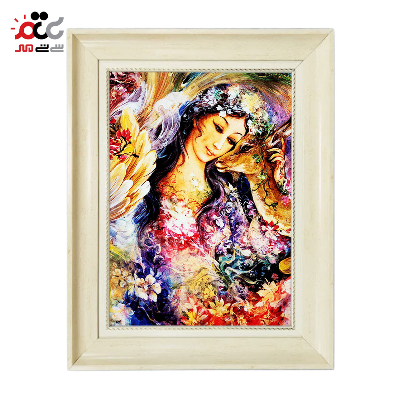 تابلو فرش چاپی طرح مینیاتوری کد 16028 سایز 70×100 سانتی متری