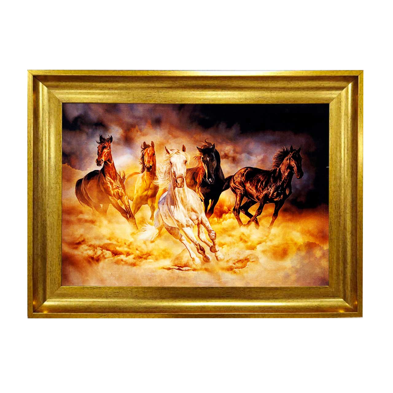 تابلو فرش چاپی طرح اسب کد 14045 سایز 50×50 سانتی متری