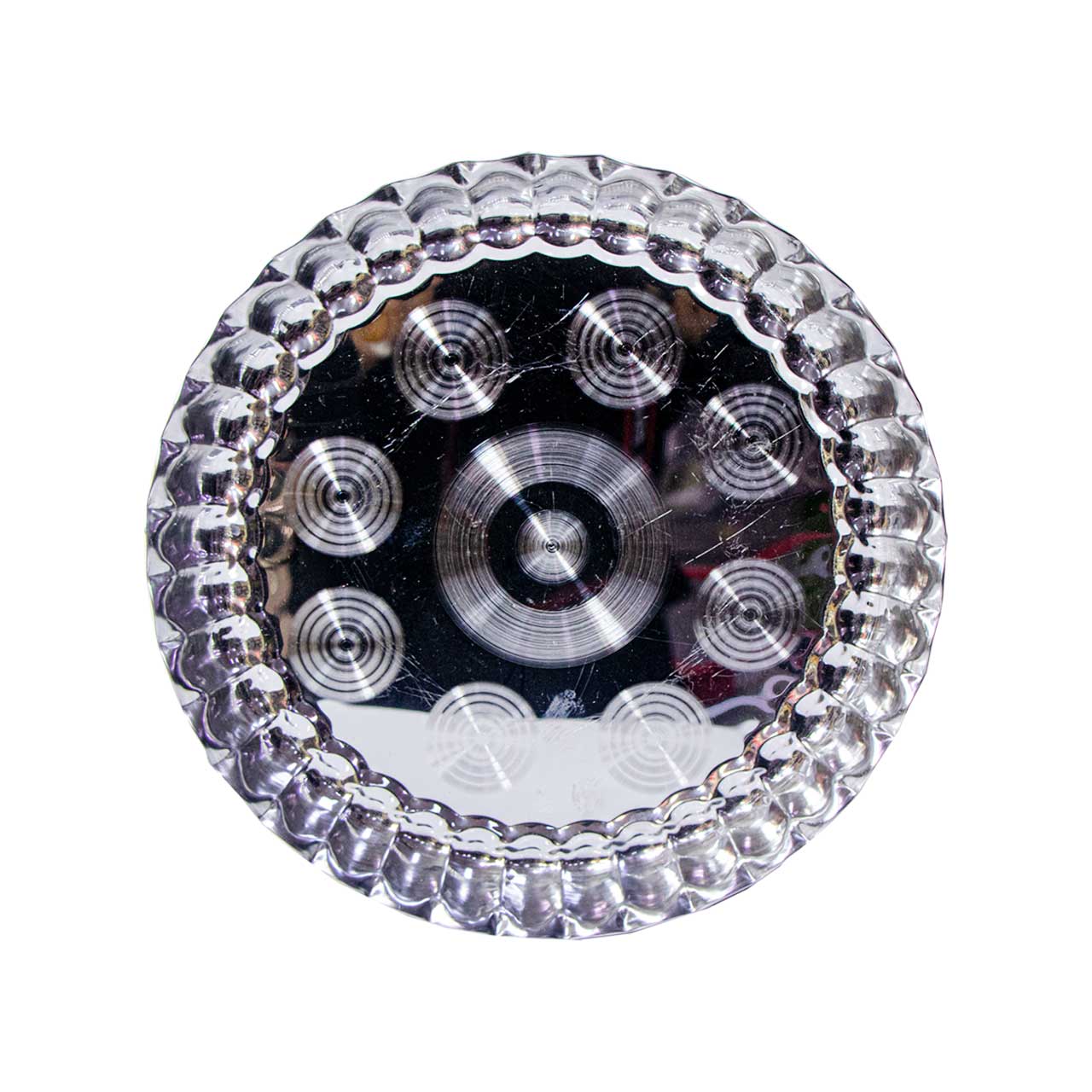 سینی استیل مدل لب کنگره ای سایز 35