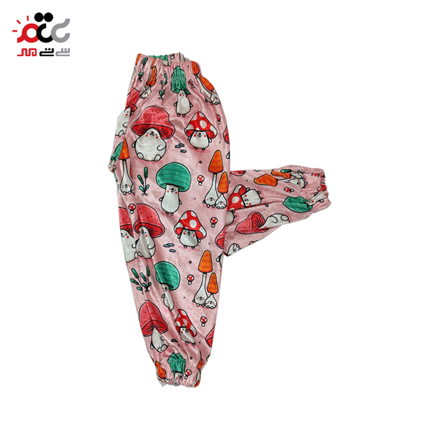 ست بلوز شلوار حوله ای نازک طرح قارچ 