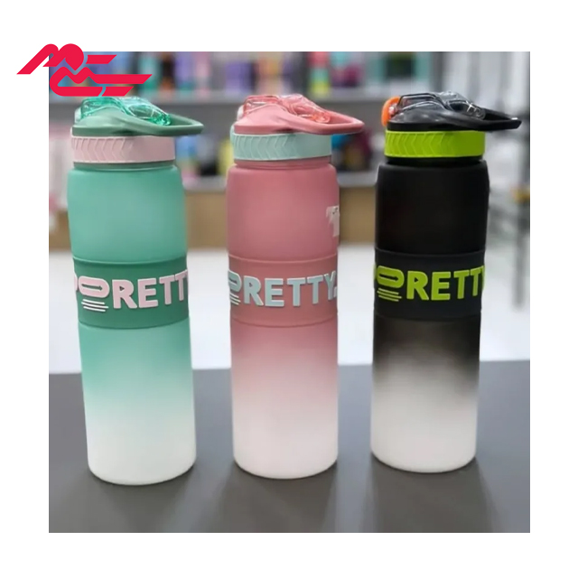 قمقمه نشکن سیلیکونی Poretty  مدل نی دار 1000 میلی لیتری