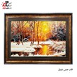 تابلو فرش چاپی طرح رودخانه کد 10252 سایز 50×35 سانتی متری