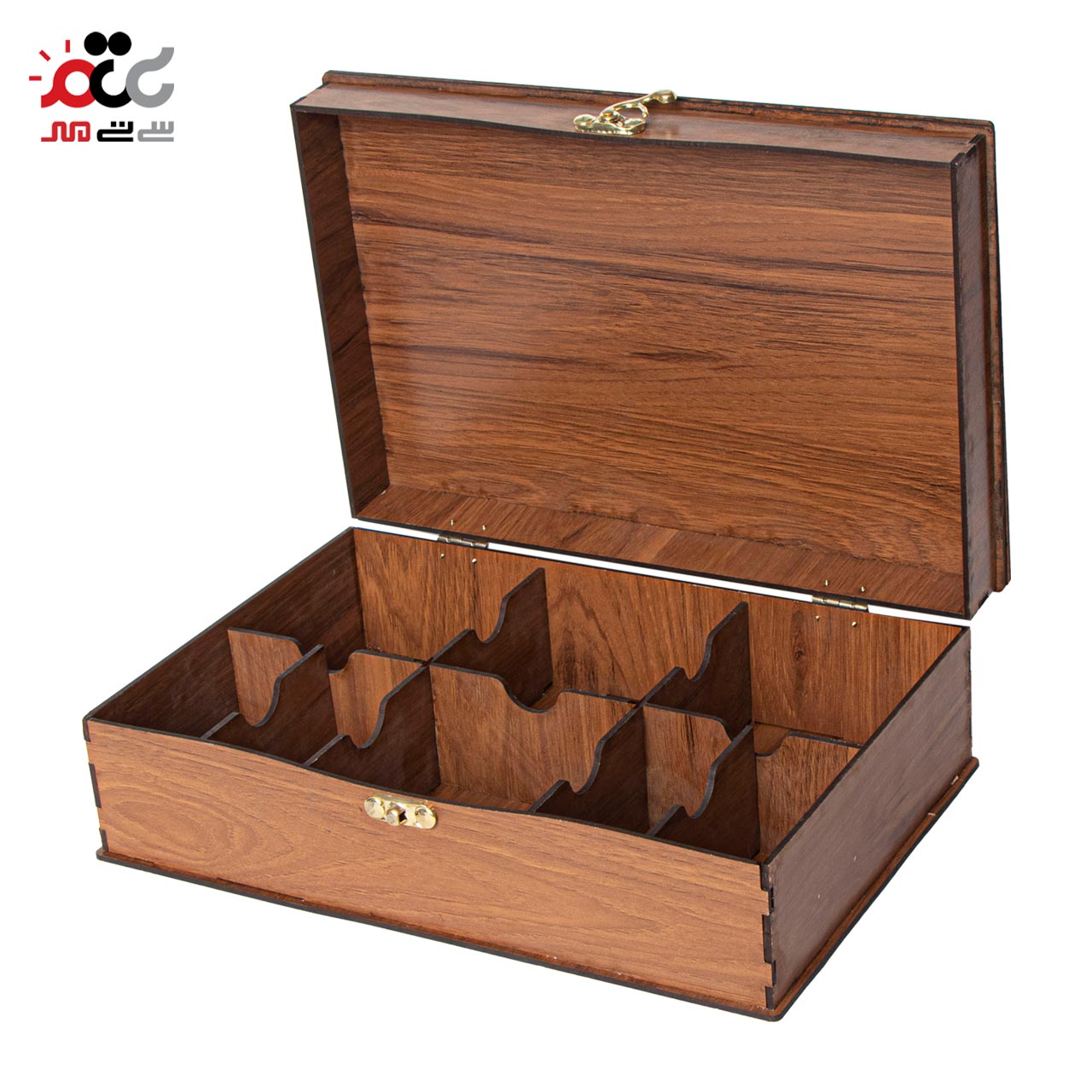 باکس چای چوبی مدل 8 خانه