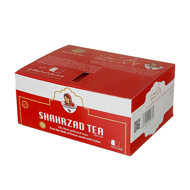 چای سیاه کیسه ای لفاف دار رویال شهرزاد 50 عددی