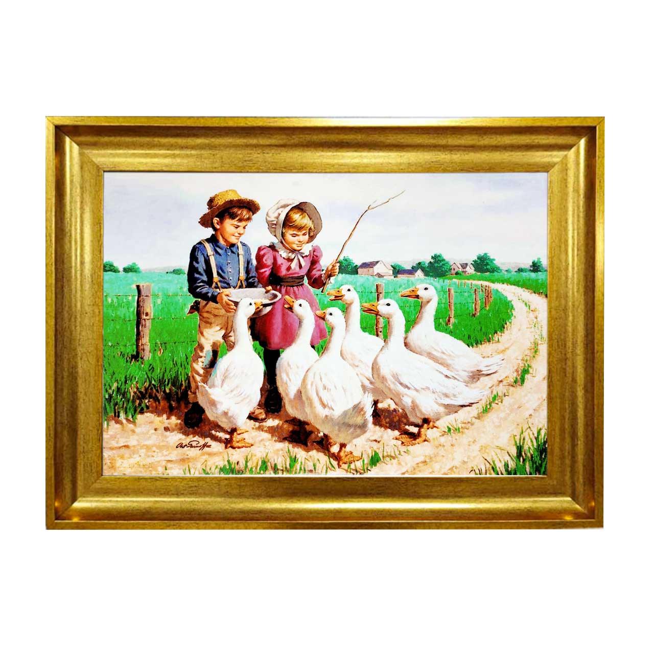 تابلو فرش چاپی طرح کودکان کد 13318 سایز 50×50 سانتی متری