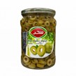 خرید زیتون شور سبز ورقه شده سحر 630 گرمی