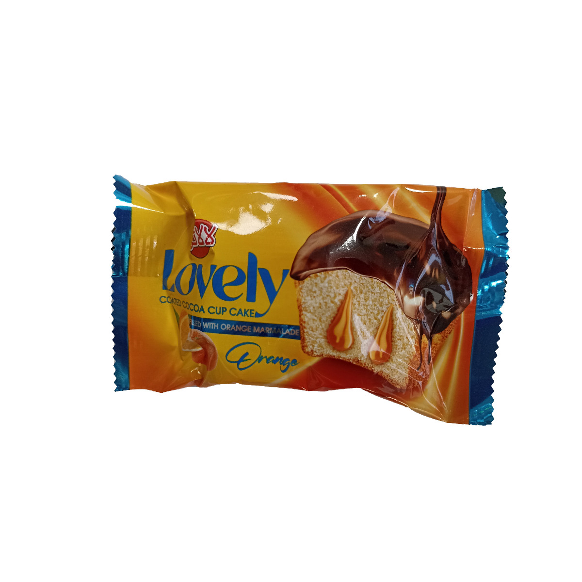 تاپ کیک مغز دار پرتقال با روکش کرم کاکائو لالائی