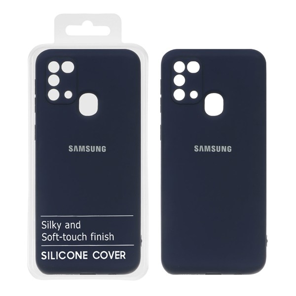 قاب نیو سیلیکون محافظ لنزدار RFF مدل Samsung Galaxy M31 - سرمه ای (پک دار)