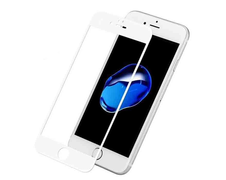 محافظ صفحه نمایش شیشه ای Apple iPhone 5 / 5S - Full Cover - سفید (بدون پک)