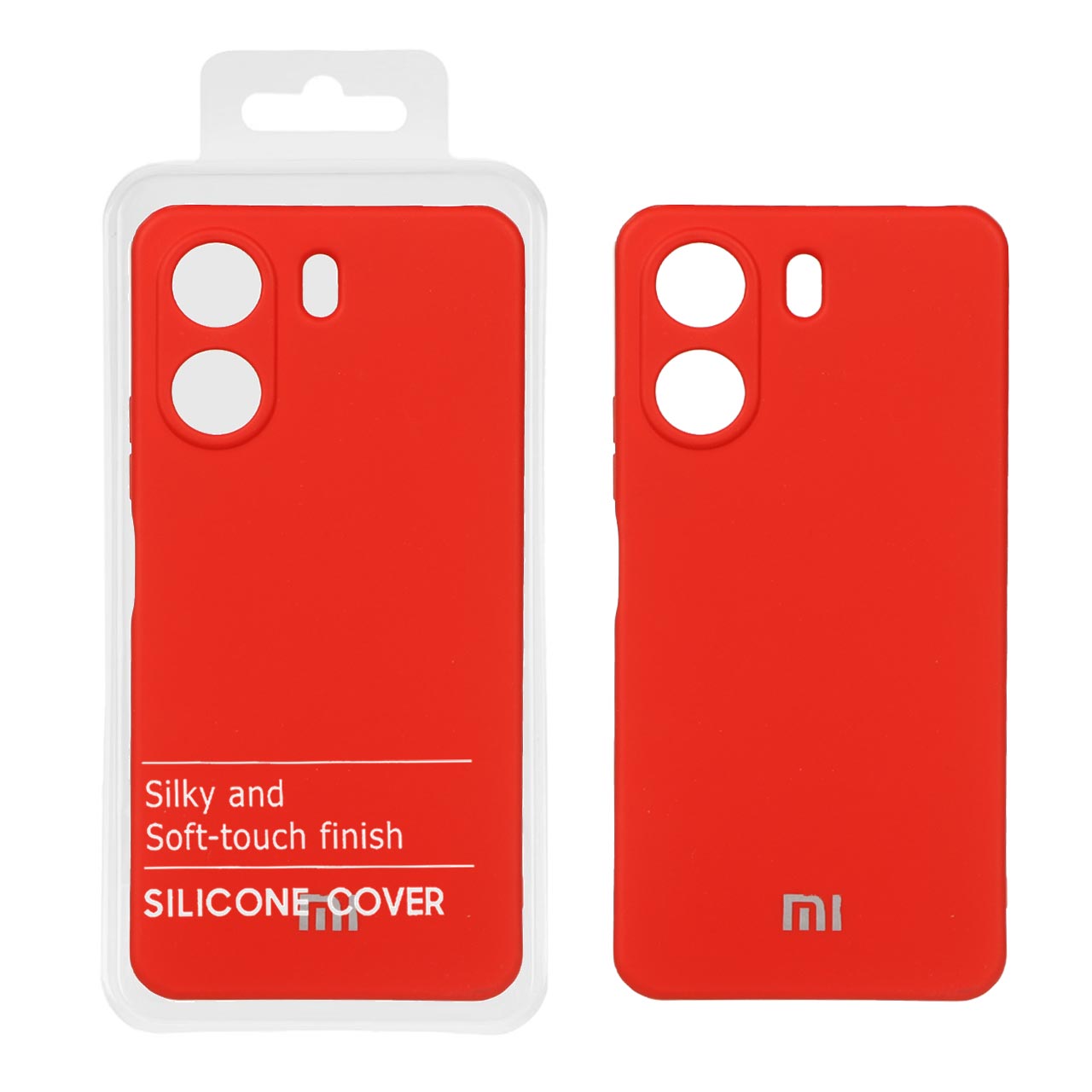 قاب نیو سیلیکون محافظ لنزدار RFF مدل Xiaomi Redmi 13C / Poco C65 - قرمز (پک دار)