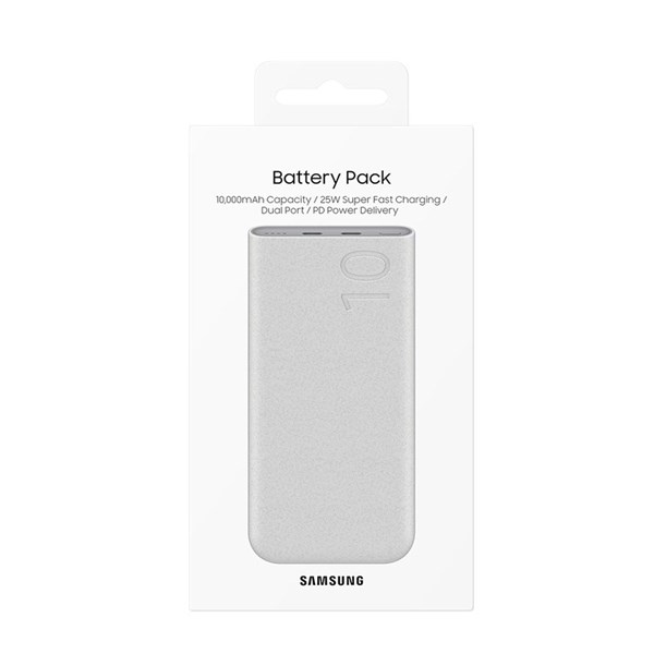 پاوربانک PD و فست شارژ Samsung 10000mAh مدل EB-P3400 25W - بژ - اصلی (گارانتی 18 ماهه شرکتی)