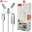 کابل تبدیل Lightning/MicroUSB/Type-C به HDMI پرووان PCH70 طول 2 متر