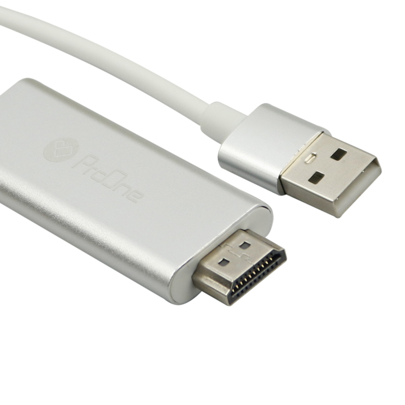کابل تبدیل Lightning/MicroUSB/Type-C به HDMI پرووان PCH70 طول 2 متر