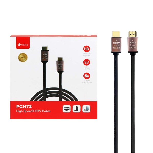 کابل 1.5 متری ProOne HDMI مدل PCH72 - مشکی