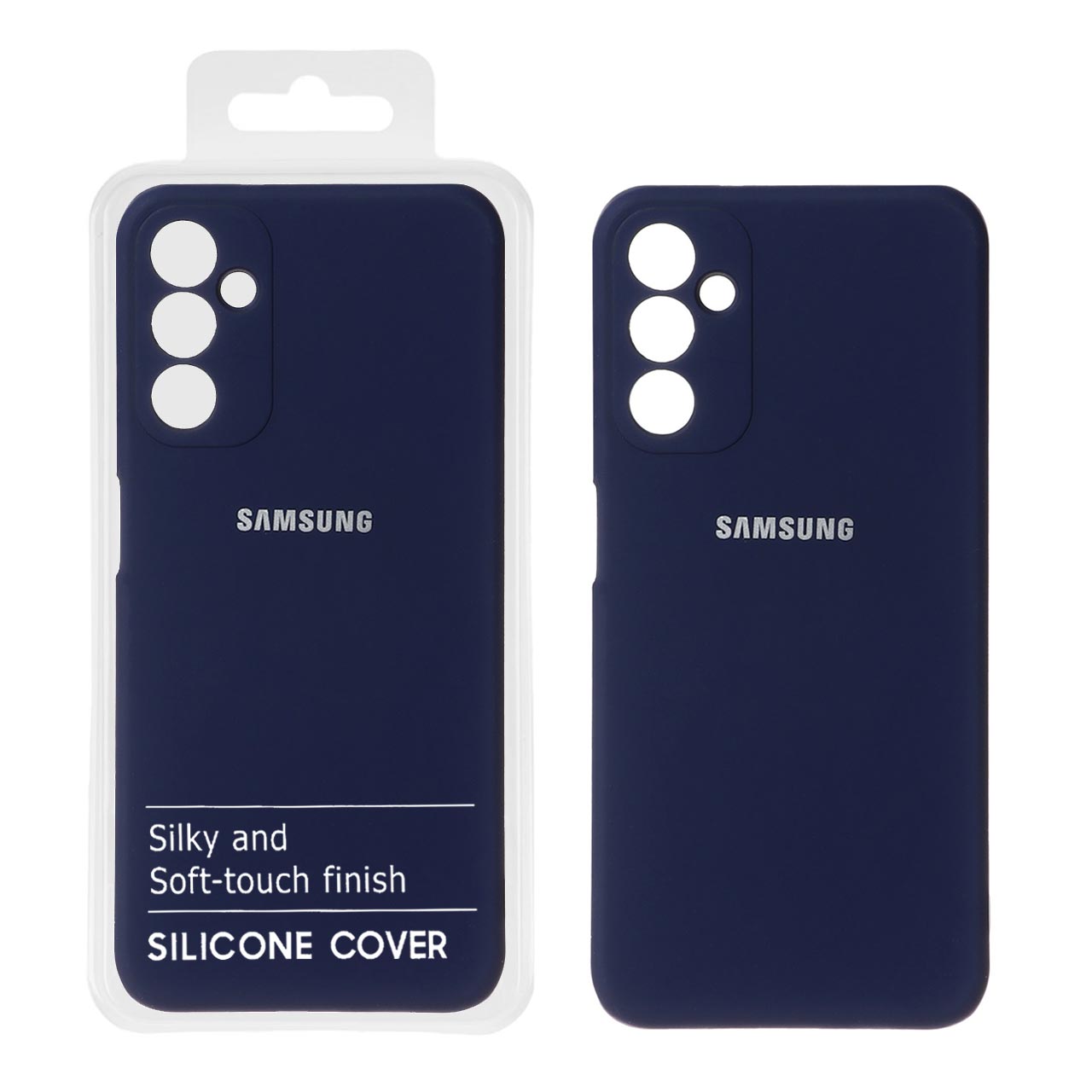 قاب نیو سیلیکون محافظ لنزدار RFF مدل Samsung Galaxy A14 - سرمه ای (پک دار)