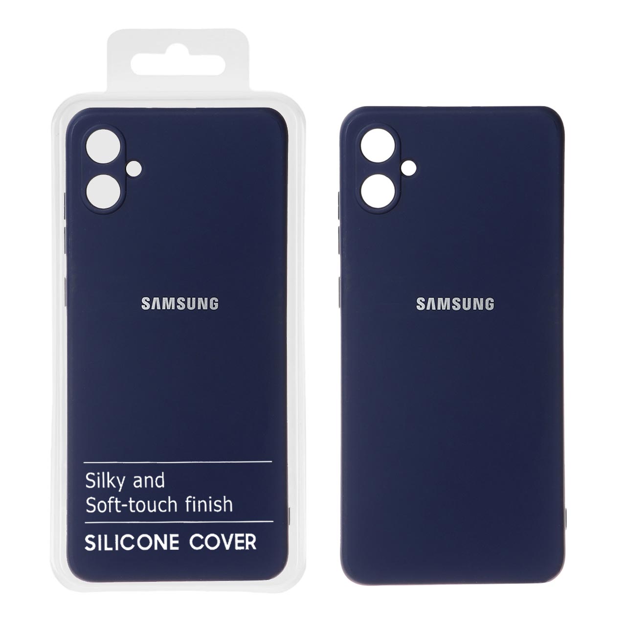قاب نیو سیلیکون محافظ لنزدار RFF مدل Samsung Galaxy A05 - سرمه ای (پک دار)