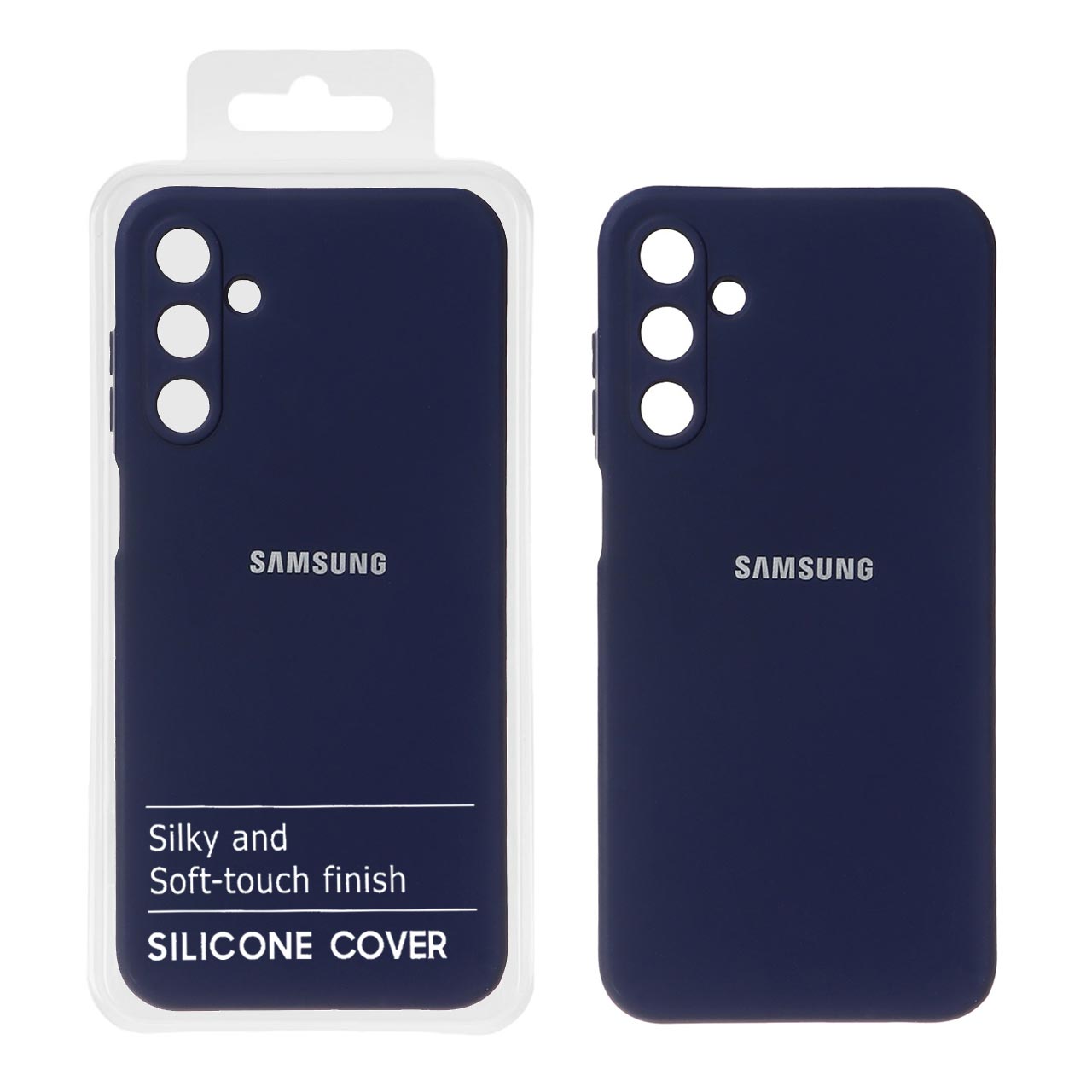 قاب نیو سیلیکون محافظ لنزدار RFF مدل Samsung Galaxy A15 - سرمه ای (پک دار)