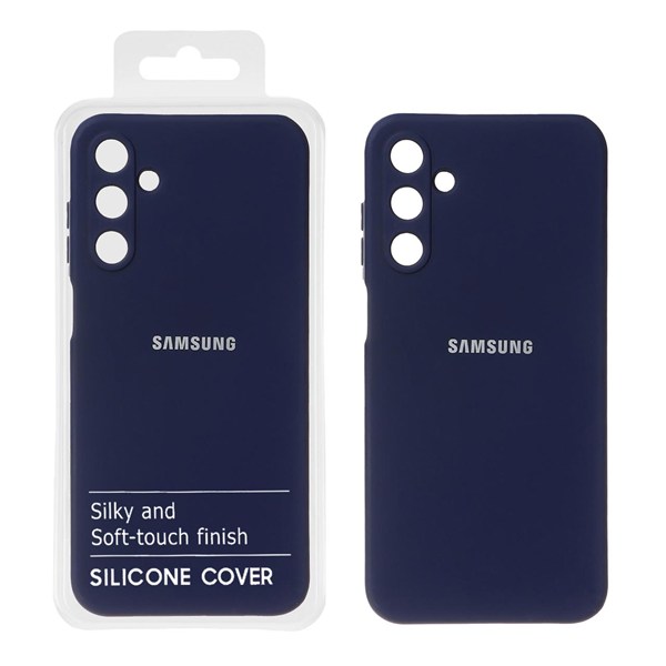 قاب نیو سیلیکون محافظ لنزدار RFF مدل Samsung Galaxy A15 - سرمه ای (پک دار)