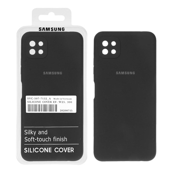 قاب سیلیکونی پاک کنی اورجینال درجه یک Samsung Galaxy A22 5G - مشکی (پک دار)