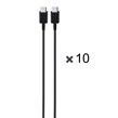 پک 10 عددی کابل شارژ SAMSUNG Type-C to Type-C مدل S23 HI Plus PD - مشکی - DST (گارانتی شش ماهه)