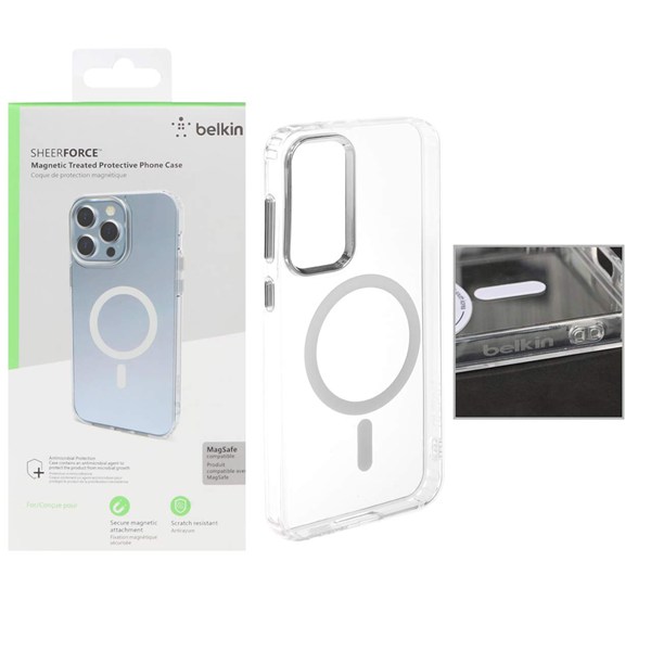 قاب اورجینال belkin شفاف Magsafe مدل Samsung Galaxy S23 FE (پک دار)