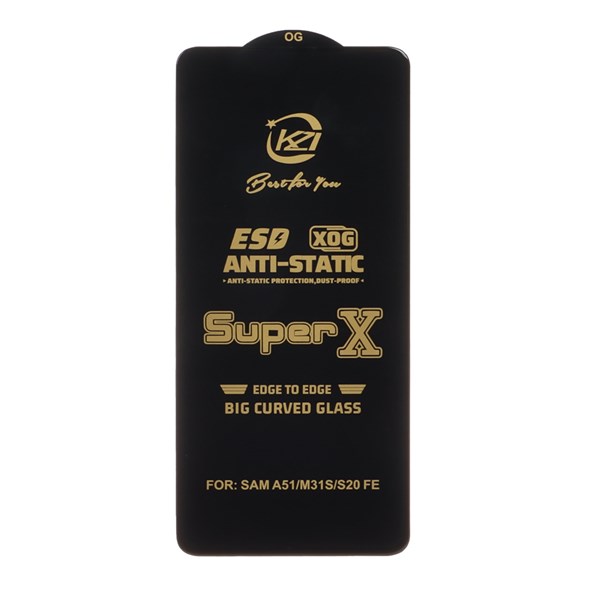 محافظ صفحه نمایش آنتی استاتیک Full Cover Super X مدل Samsung A51 / A52 / A52S / A53 / S20 FE