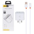 شارژر دیواری فست دو پورت JBQ مدل F-2USB 18W همراه با کابل اندروید - سفید (گارانتی یکساله رصاصی)