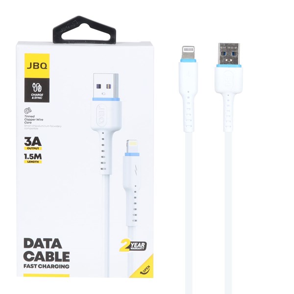 کابل شارژ 1.5 متری فست آیفون JBQ مدل CA-732 - سفید (گارانتی یکساله رصاصی)