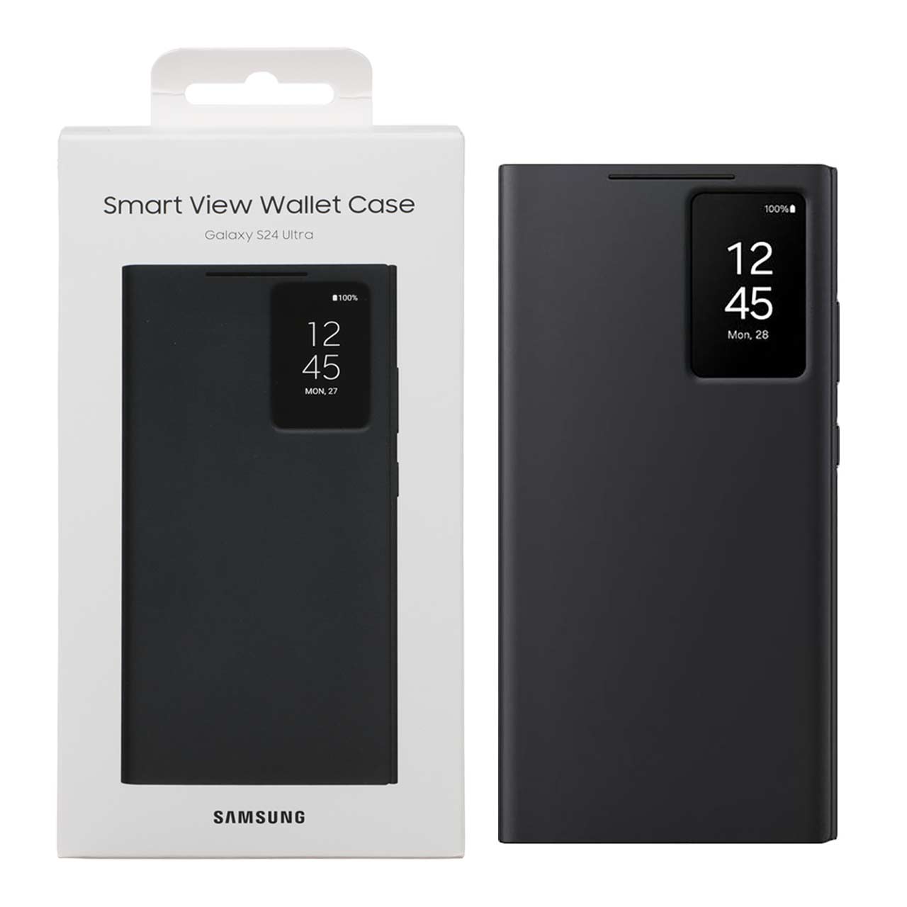 کیف هوشمند اورجینال سامسونگ Smart View Wallet Case مدل Samsung Galaxy S24 Ultra - مشکی (پک دار)
