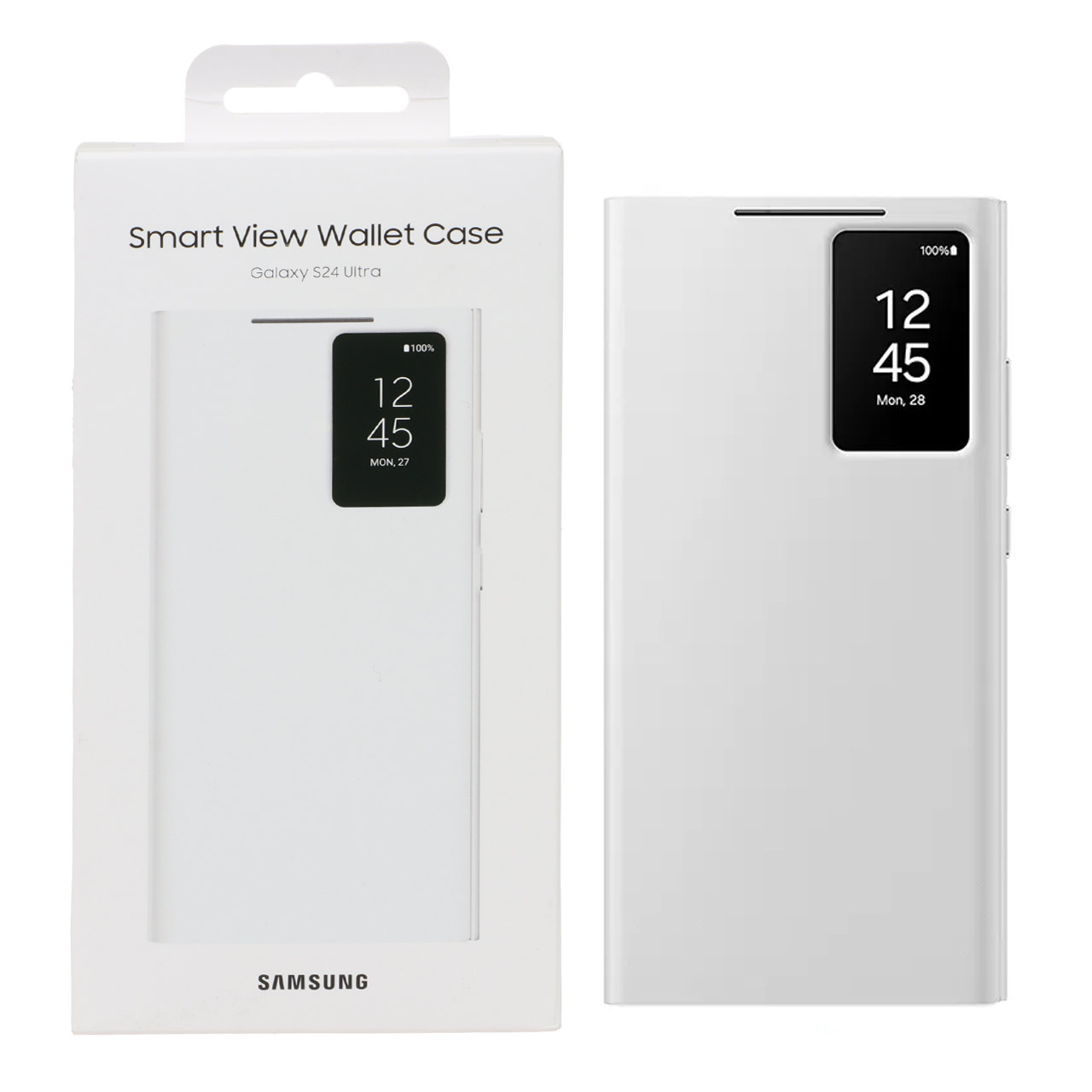 کیف هوشمند اورجینال سامسونگ Smart View Wallet Case مدل Samsung Galaxy S24 Ultra - سفید (پک دار)