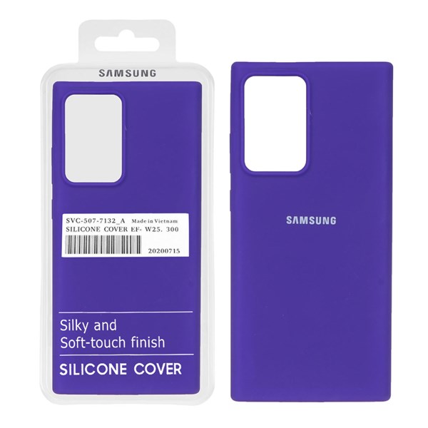قاب سیلیکونی پاک کنی اورجینال درجه یک Samsung Galaxy Note20 Ultra - بنفش (پک دار)