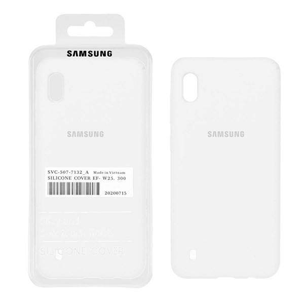 قاب سیلیکونی پاک کنی اورجینال درجه یک Samsung Galaxy A10 / M10 - سفید (پک دار)