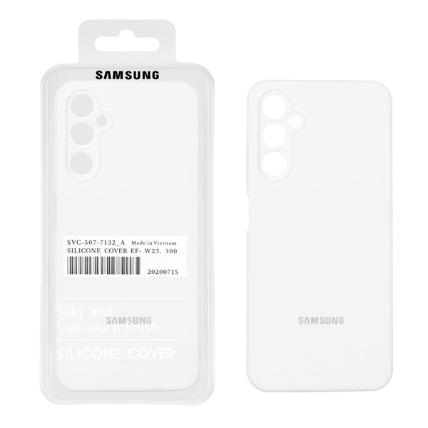 قاب سیلیکونی پاک کنی اورجینال درجه یک Samsung Galaxy A05s - سفید (پک دار)