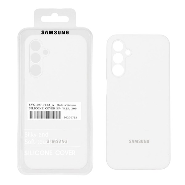 قاب سیلیکونی پاک کنی اورجینال درجه یک Samsung Galaxy A15 - سفید (پک دار)