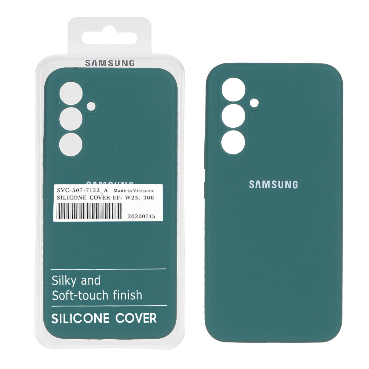 قاب سیلیکونی پاک کنی اورجینال درجه یک Samsung Galaxy A54 - سبز تیره (پک دار)